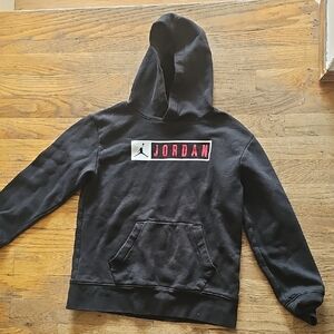 Jordan Black Hoodie with Red Accents